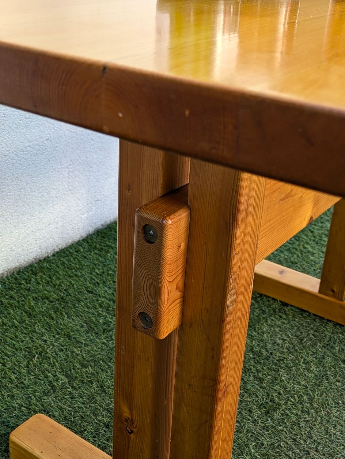 Rectangular table Les Arcs attributed to Charlotte Perriand vintage