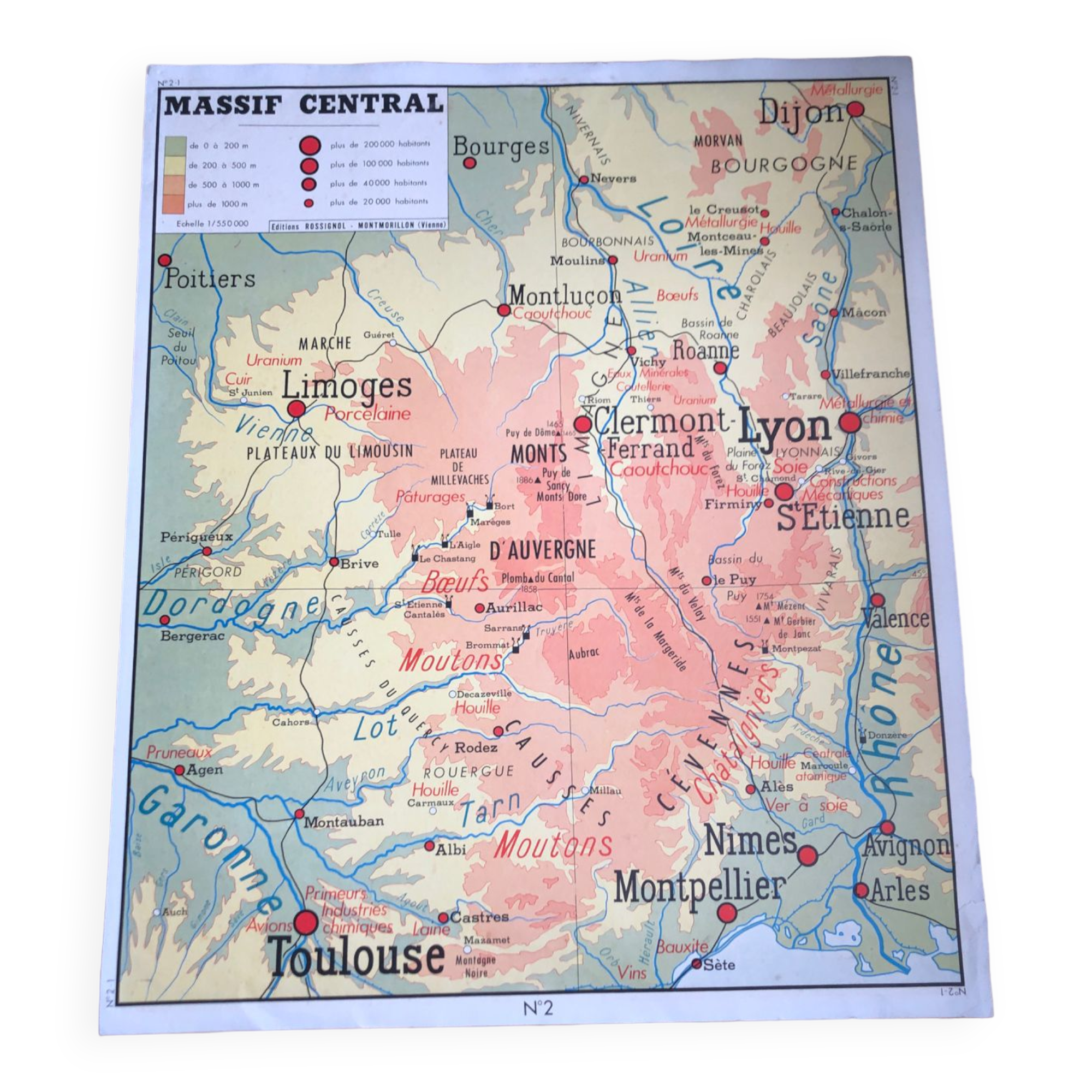 Old school map - Massif central / Jura