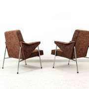 Metal vintage Armchairs “Bat” Poland, 1960’s, Set Of 2