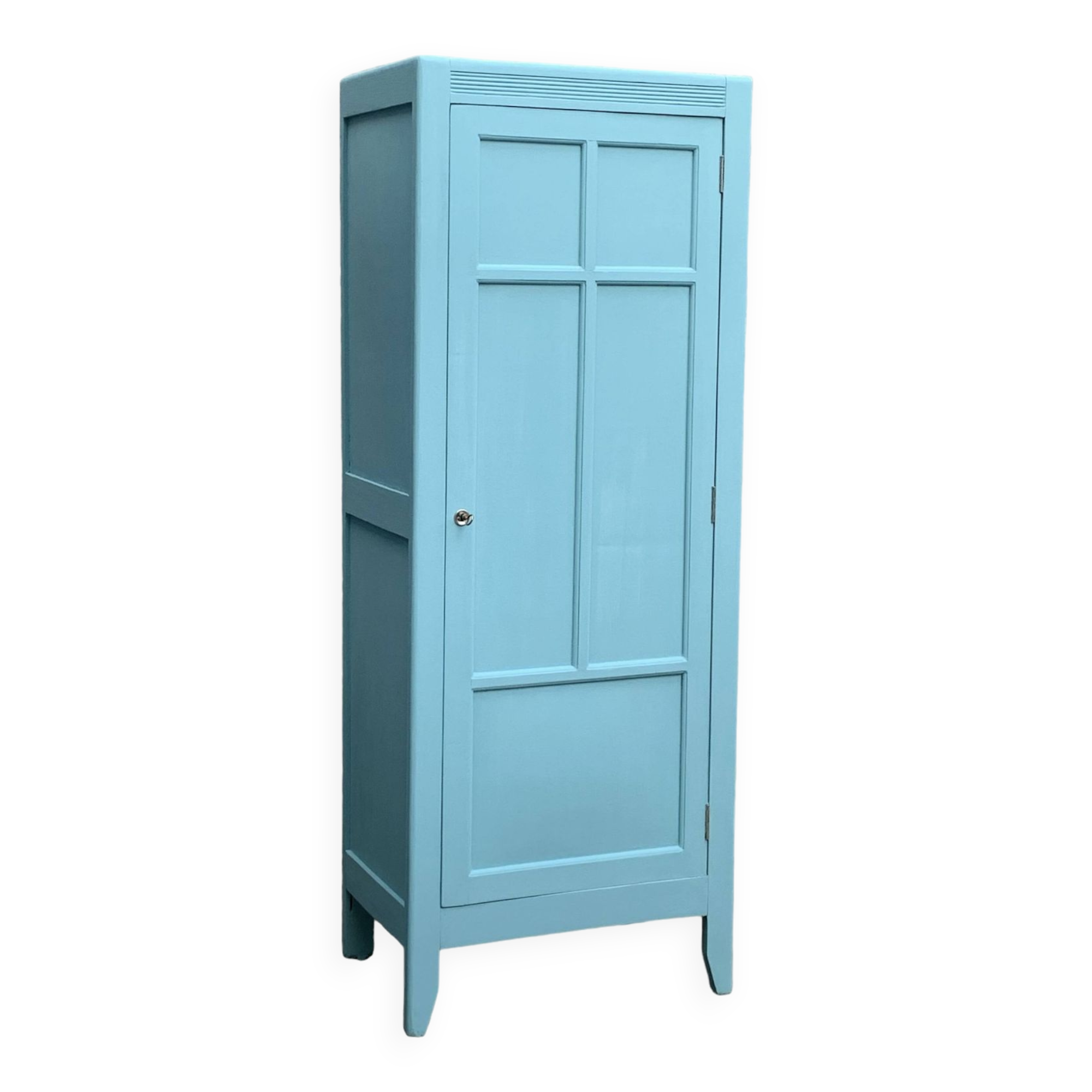 Armoire bonnetière parisienne turquoise 1940