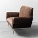 Canapé 3 places en velours marron gigi radice minotti 1950s vintage modernism