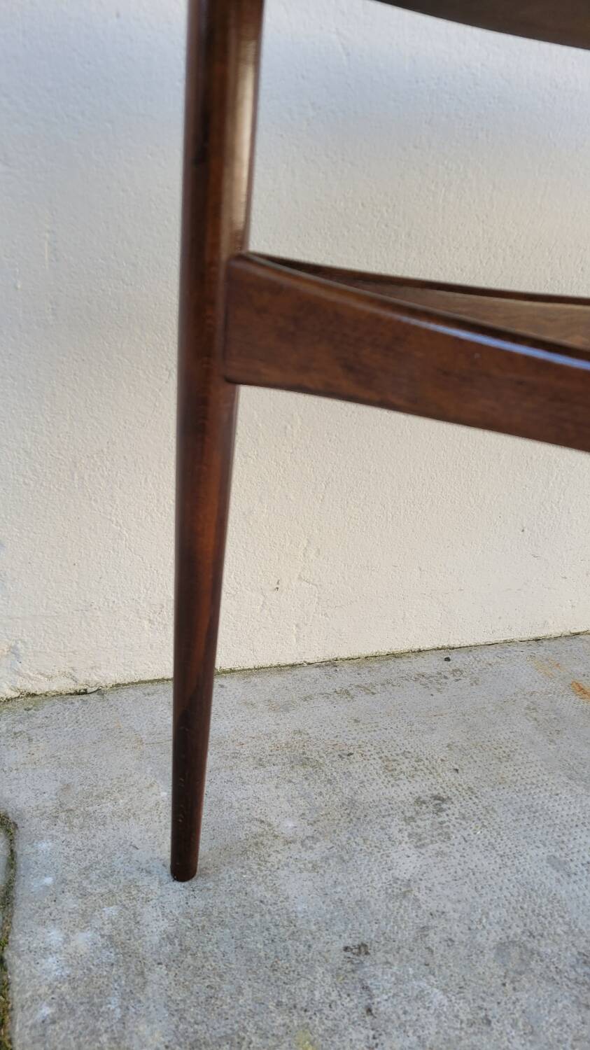 1960s Scandinavian tripod coffee table in teak