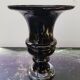 Old Medici Shape Vase Black & Transparent Multilayer Glass Vintage