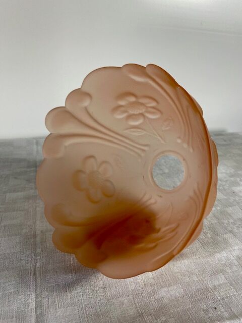 Frosted pink glass lampshade
