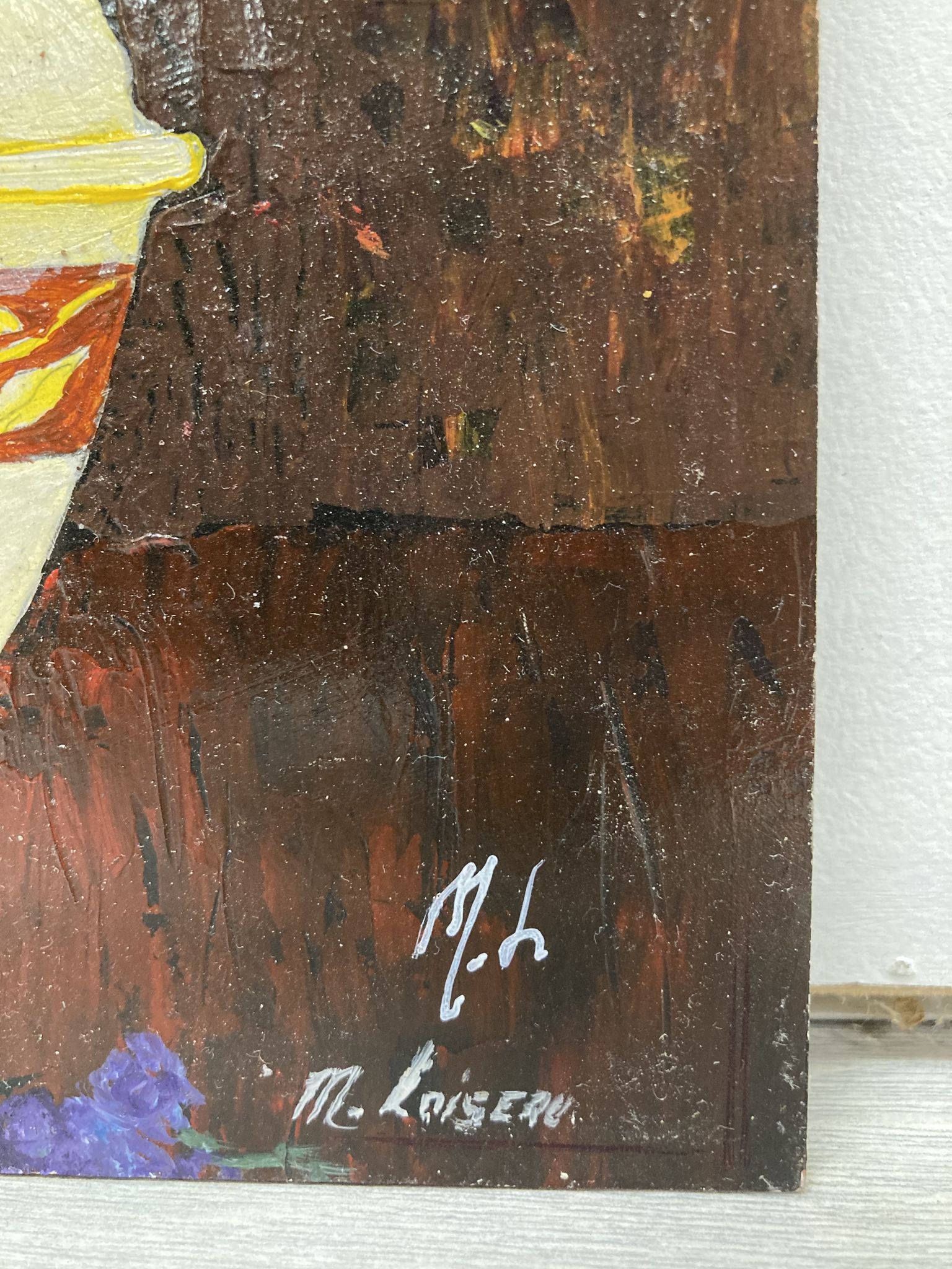 Peinture bouquet vintage