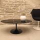 Oval tulip coffee table in Marquina marble, design Eero Saarinen for Knoll