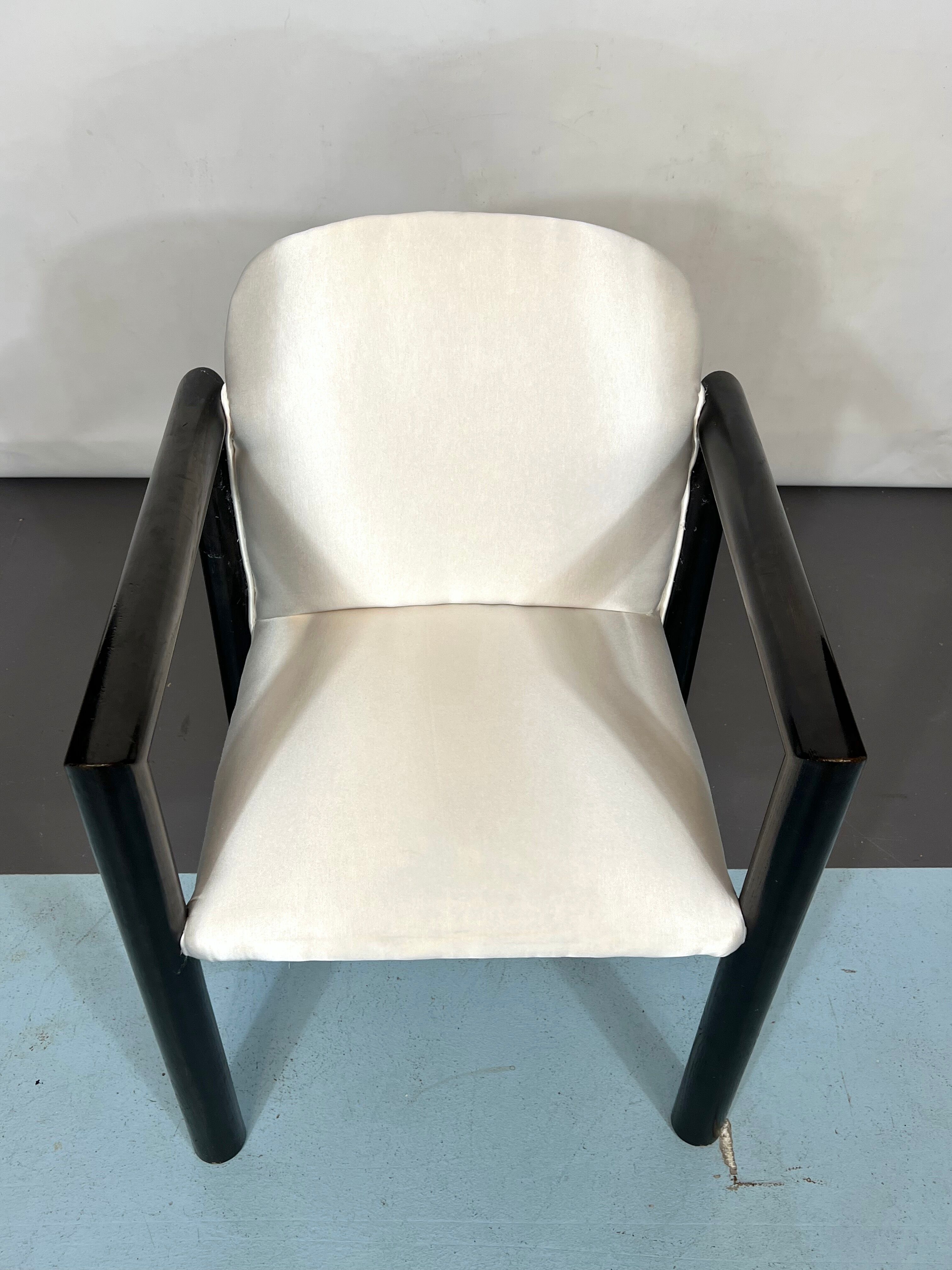 Mid-century italian modern set of 4 armchairs from 70s