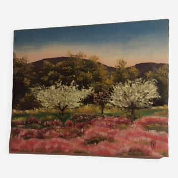 Peinture contemporaine, Cerisiers en fleurs