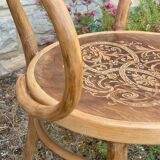 Jacob & Joseph Kohn curved wooden armchair 1940