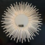 Miroir bambou fait main, 32 cm