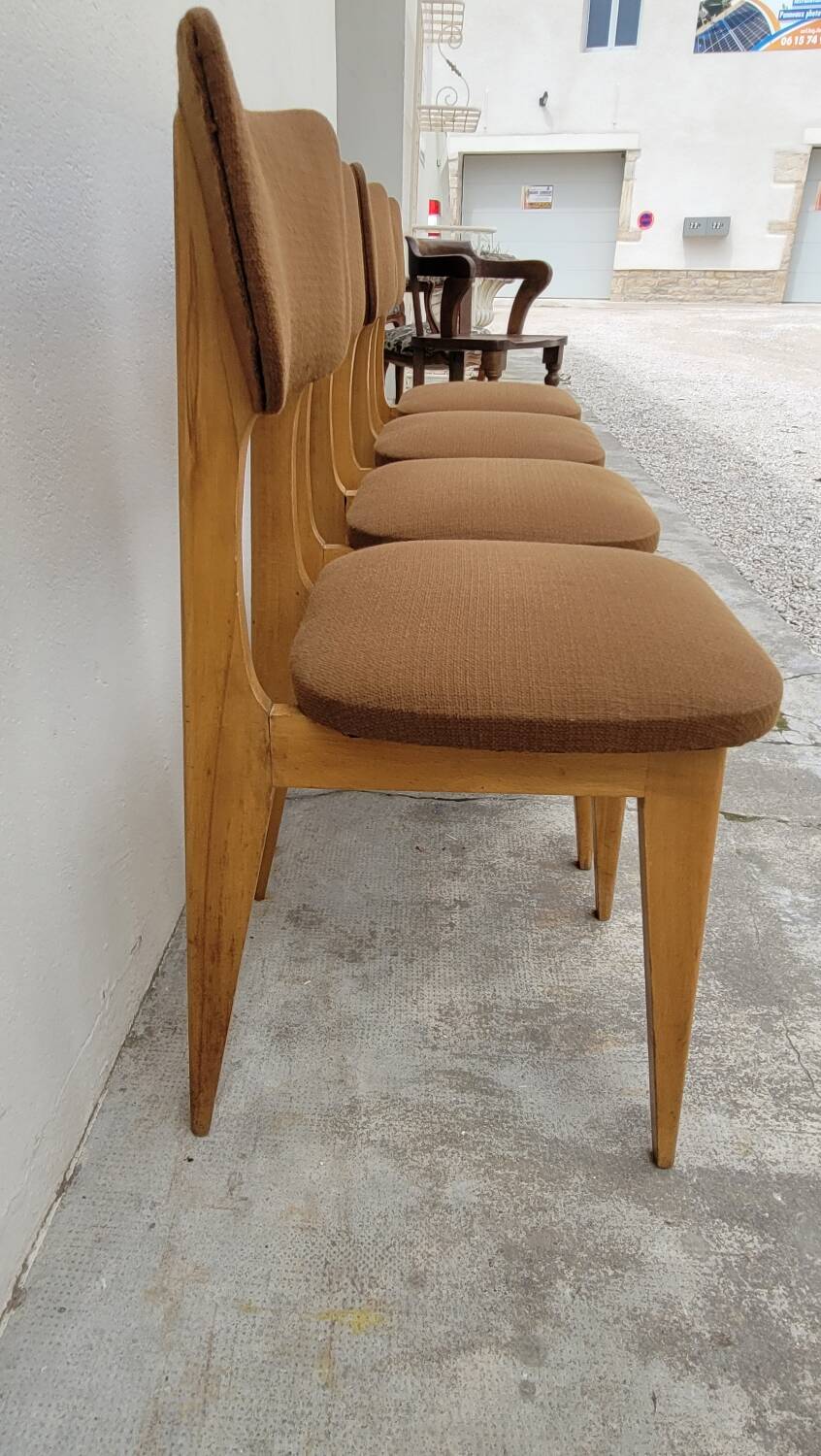 Series of 4 vintage chairs - 1950s