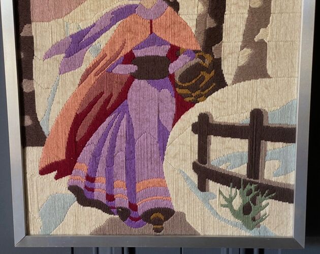 Tapestry 1970 frimas woman at the path snowfront aluminum frame