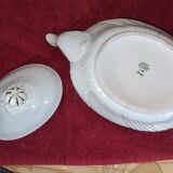 théière ancienne en porcelaine blanche et dorée Richard Ginori Vecchio Ginori Sanremo