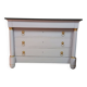 Empire Commode 19th Century - Couture Redesign "Marshmallow" & Gold Leaf