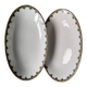 2 porcelain dishes with lions in the French Art Deco style