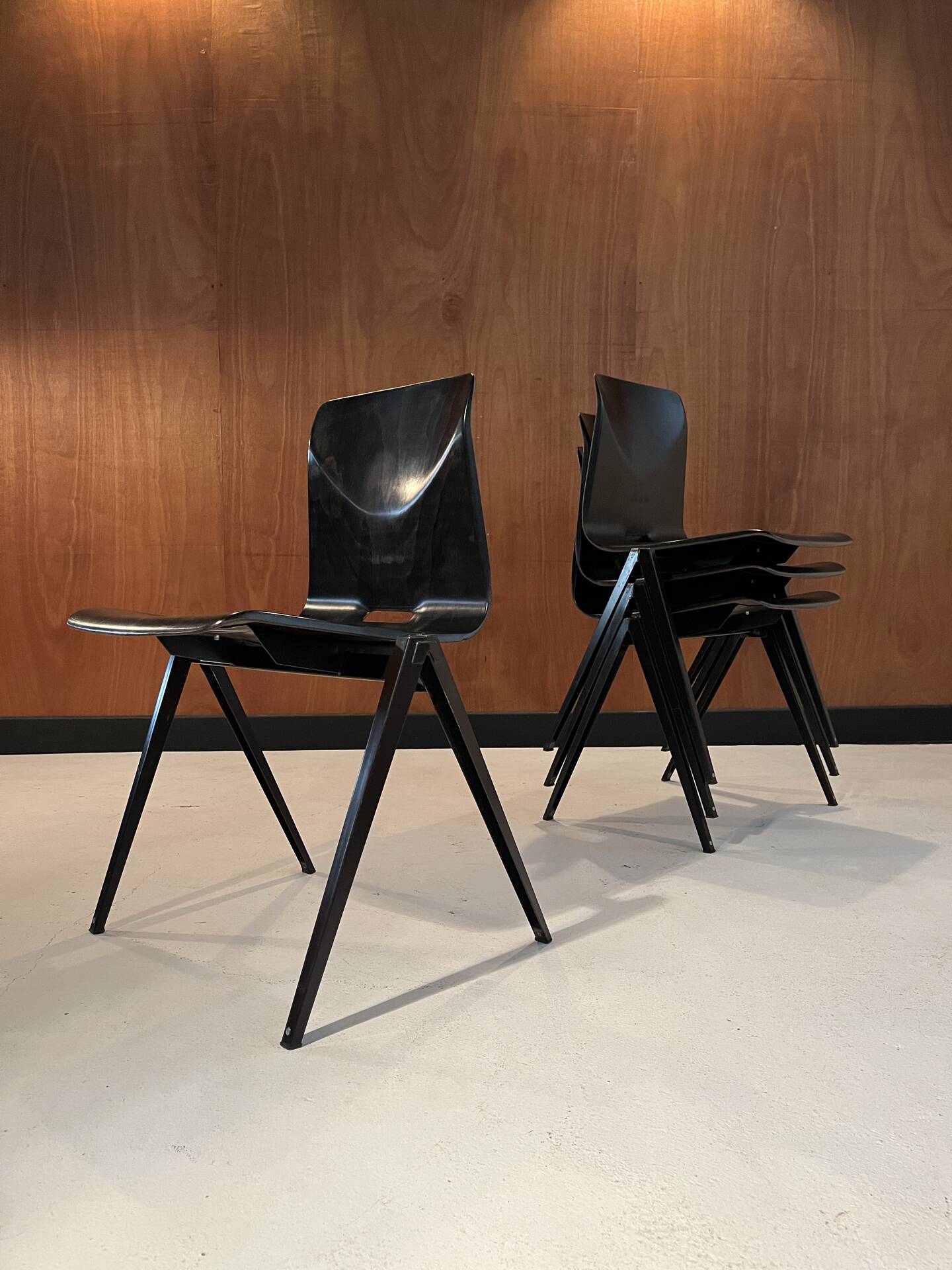 4 chaises Pagholz Thur op seat 1970