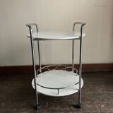 Desserte bar 1970 en bois laqué blanc