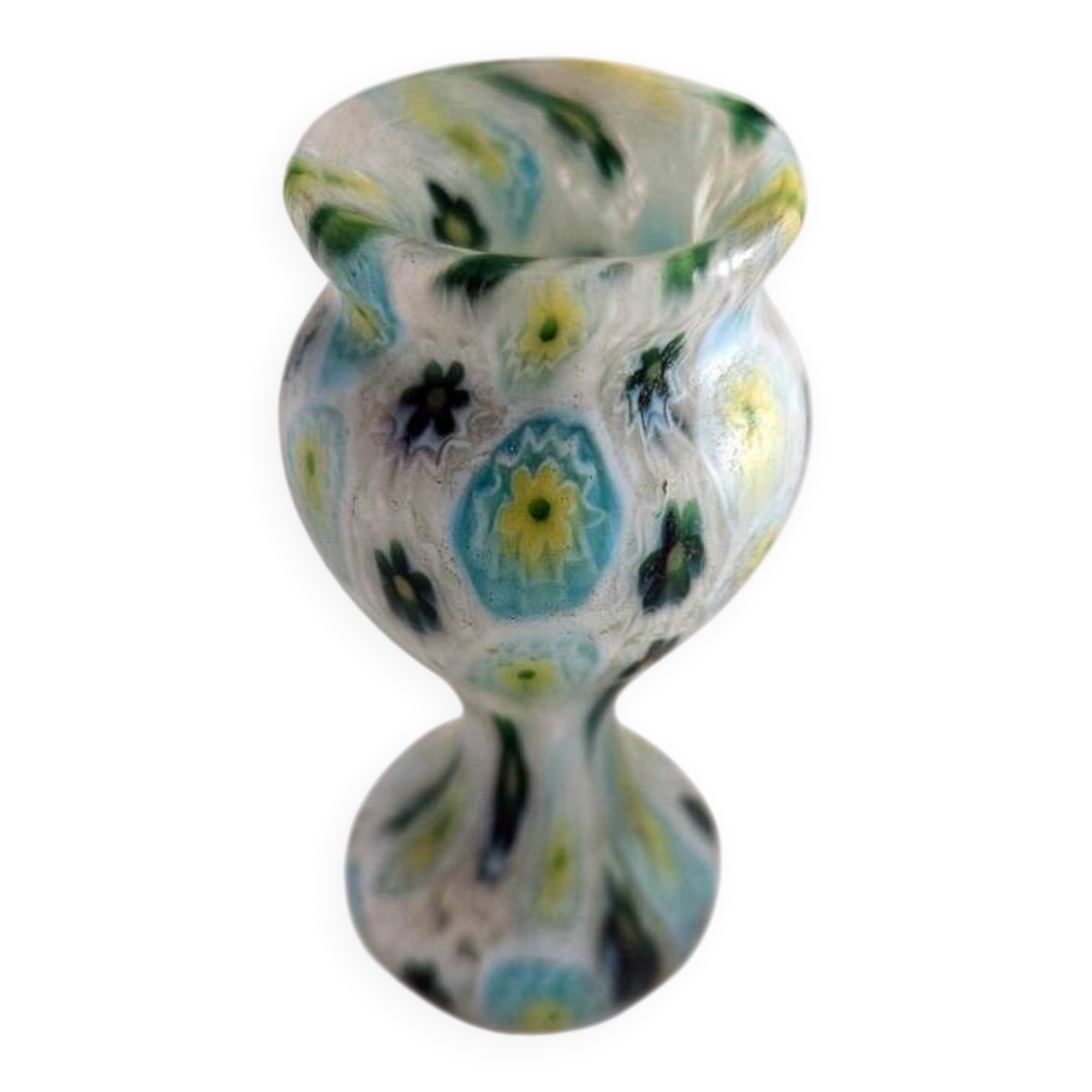 Small Murano glass vase – millefiori murrine – mid-20th century