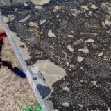 Vintage black terrazzo coffee table