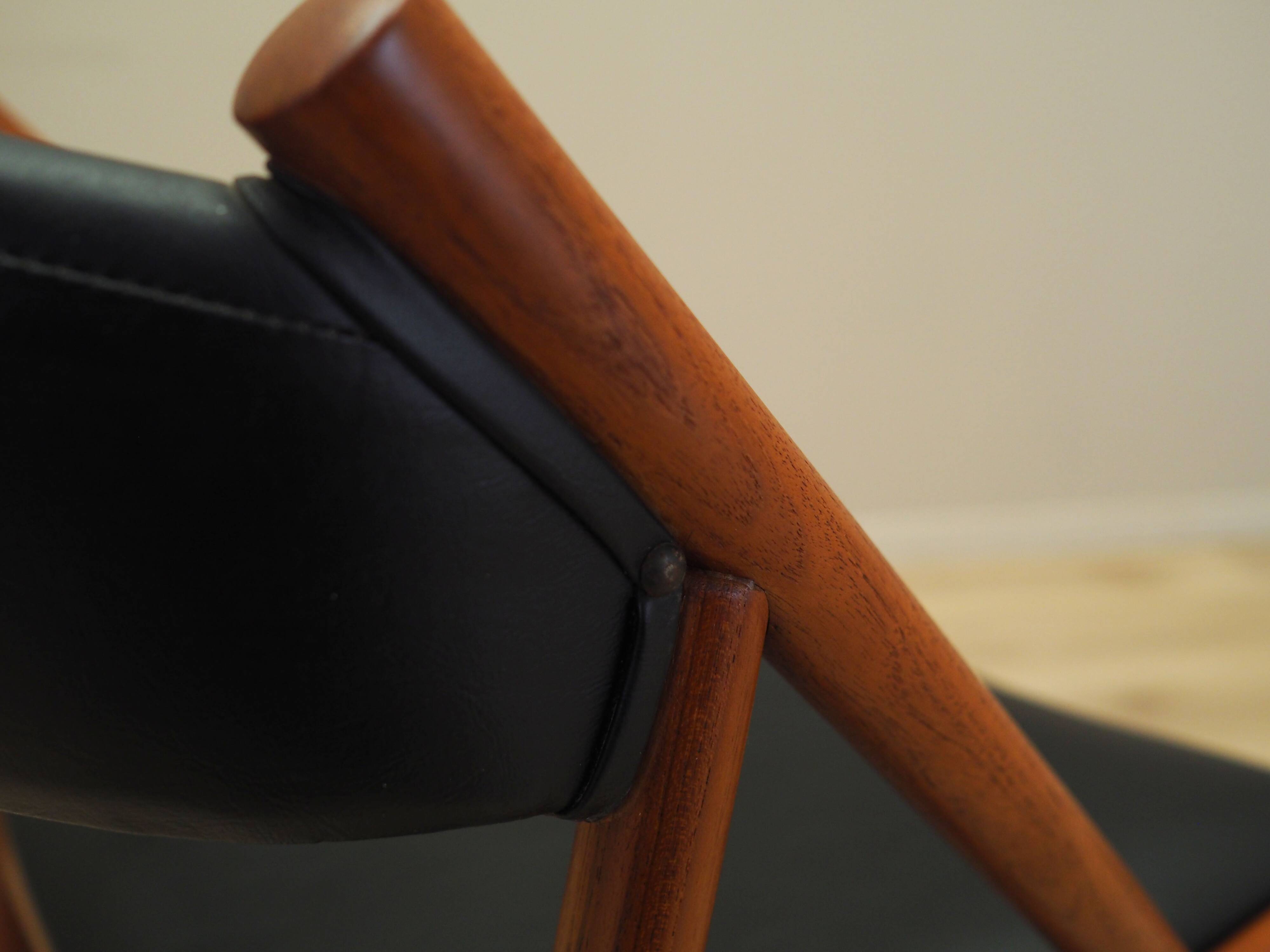 Chaise en teck, design danois, années 1970, production : Danemark