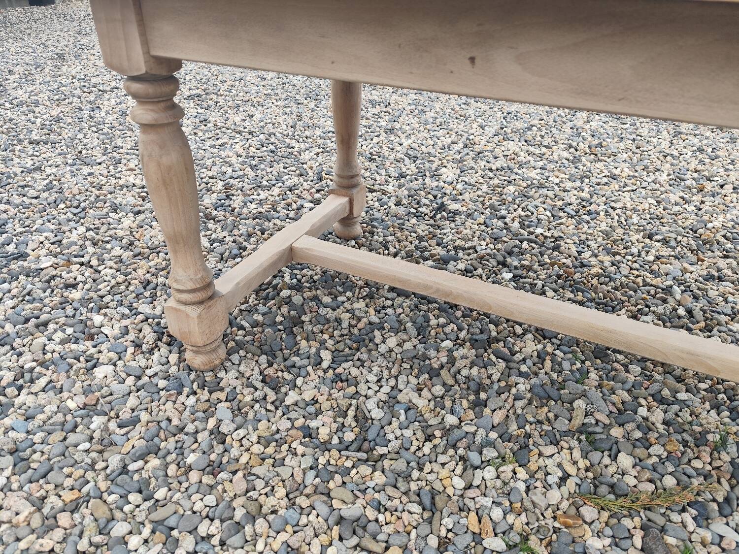Farmhouse table with two extensions