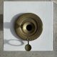 Antique gold hand candlestick with a handle fixed by 3 rivets H8 D13