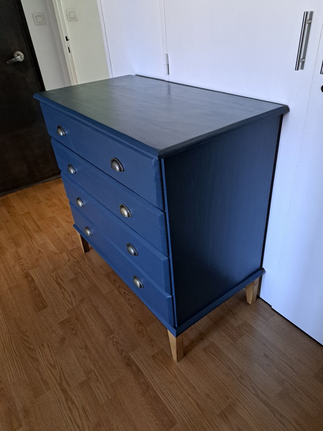 Scandinavian blue chest of drawer