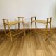 Pair of rattan bedside tables