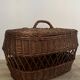 Woven wicker openwork basket