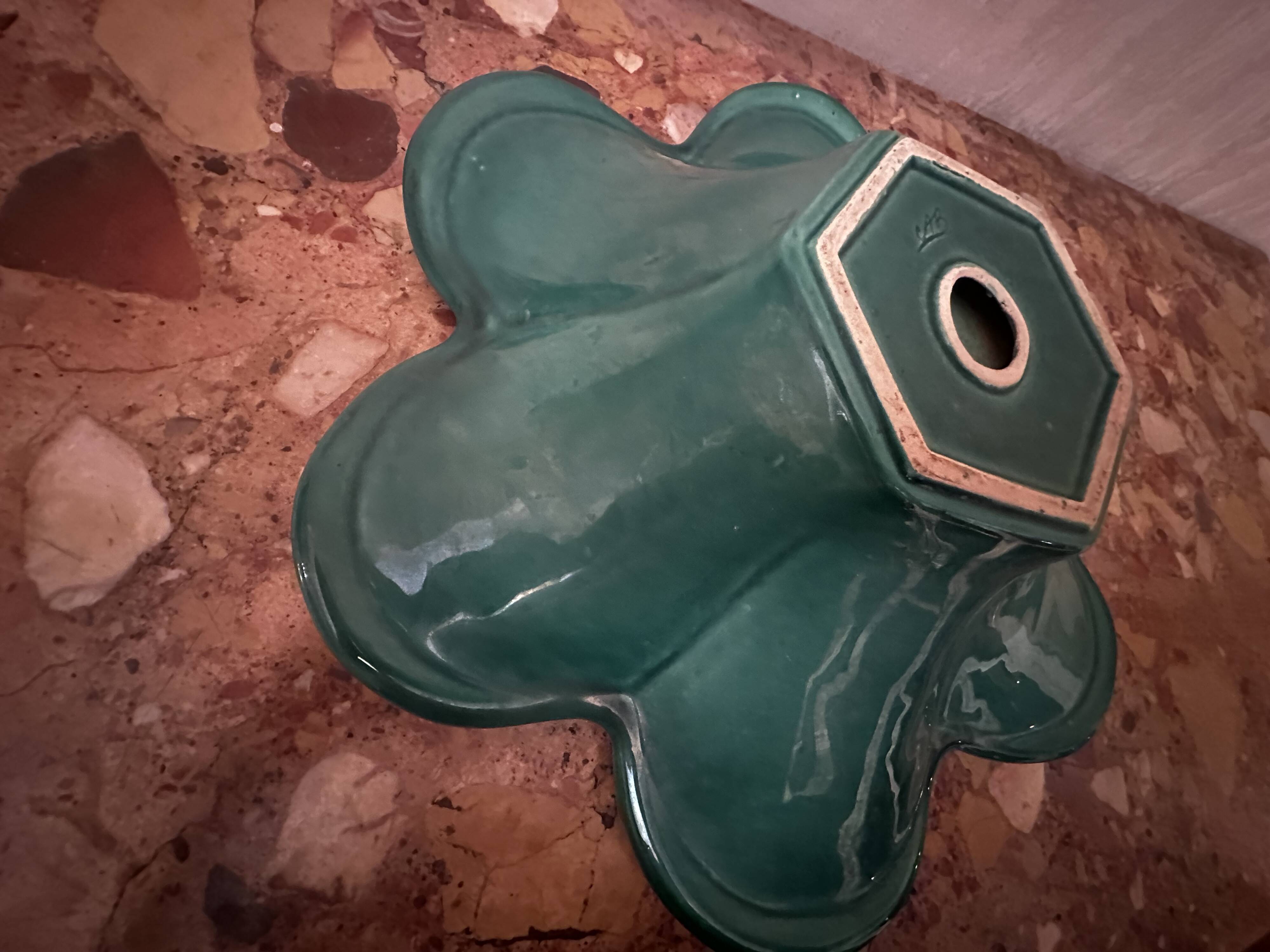 CAB Art Ceramics of Bordeaux - Large green art-deco centerpiece