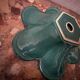 CAB Art Ceramics of Bordeaux - Large green art-deco centerpiece