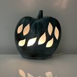 Openwork ceramic apple lamp from Les Grottes Dieulefit