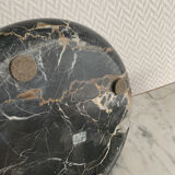 GM vintage black marble round ashtray