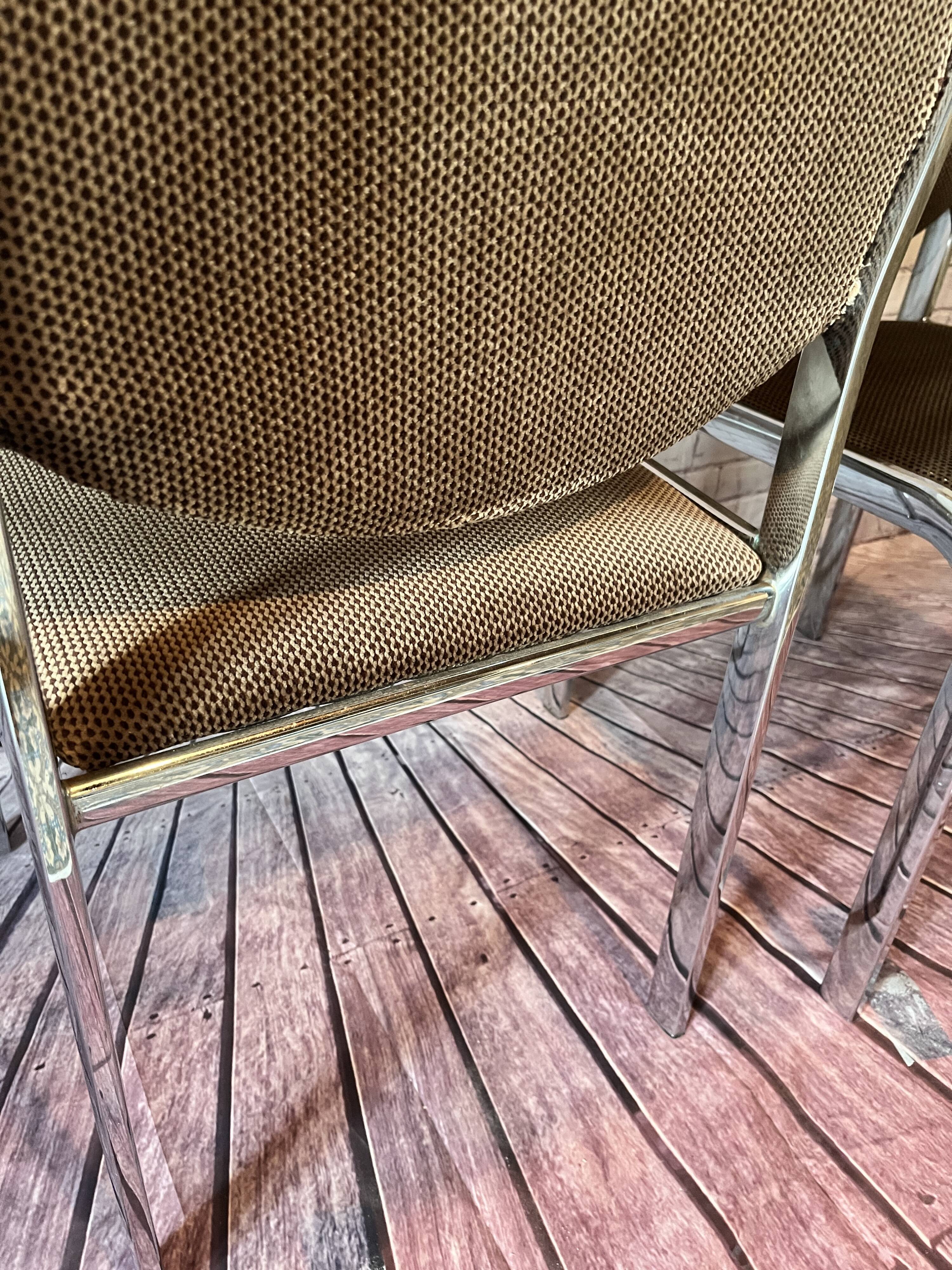 Duo of chrome chairs 70s