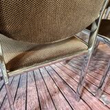 Duo of chrome chairs 70s