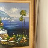 Old Oil Painting Frame Gold Provence Mediterranean Italy