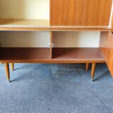 Sideboard and sliding door showcase scandinavian style manufactured from the 60s and 70s