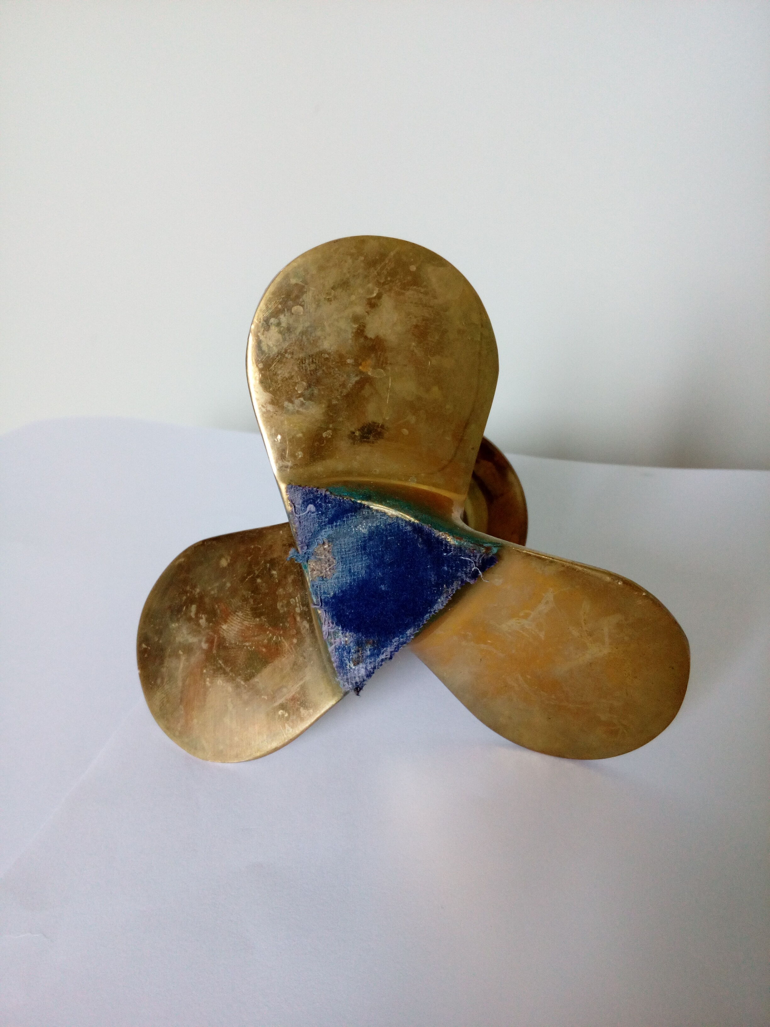 Boat brass propeller candlestick