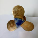 Boat brass propeller candlestick