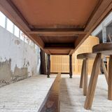 XXL table in solid dark walnut 3m