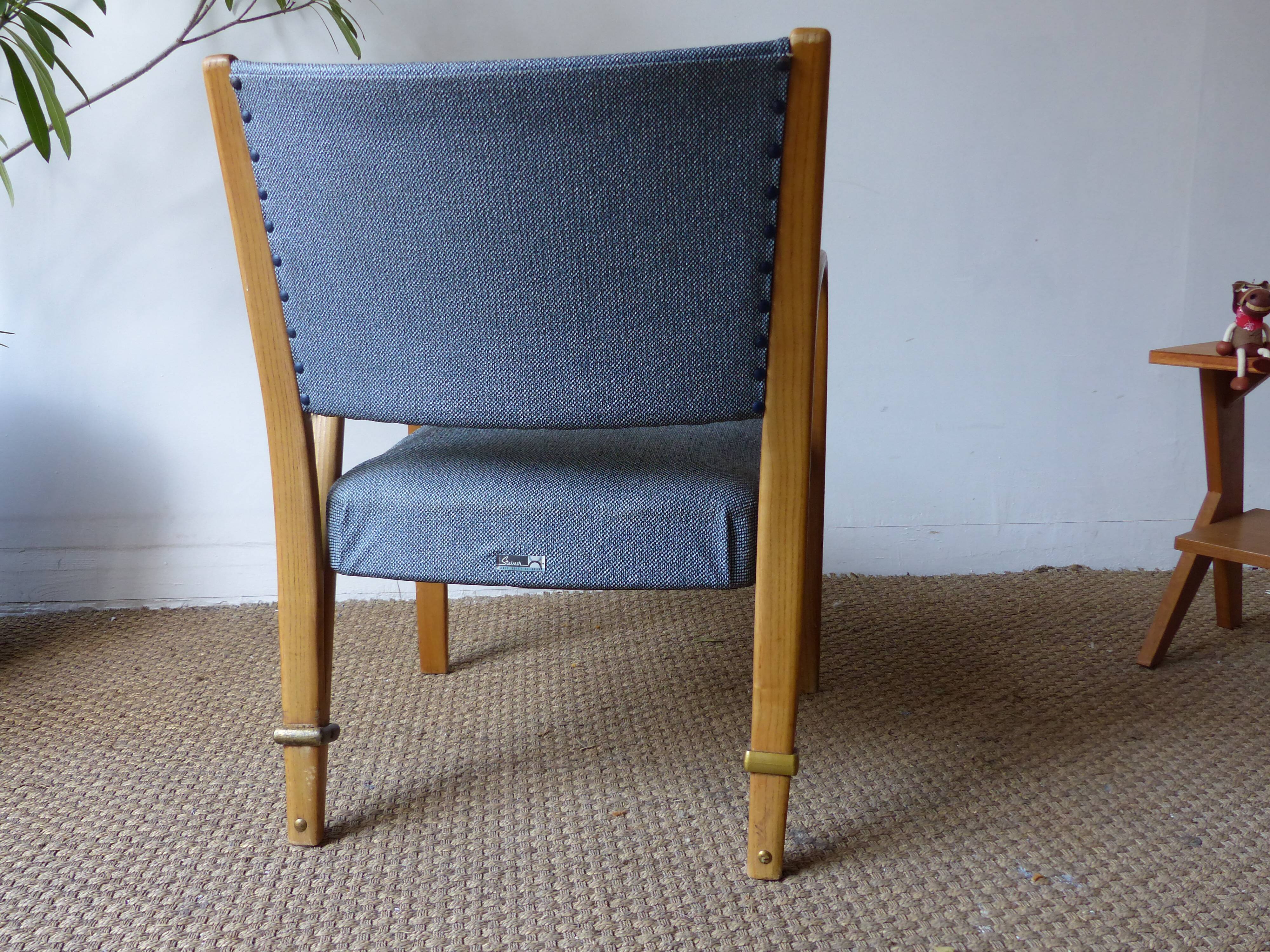 Vintage Steiner bow-wood armchair