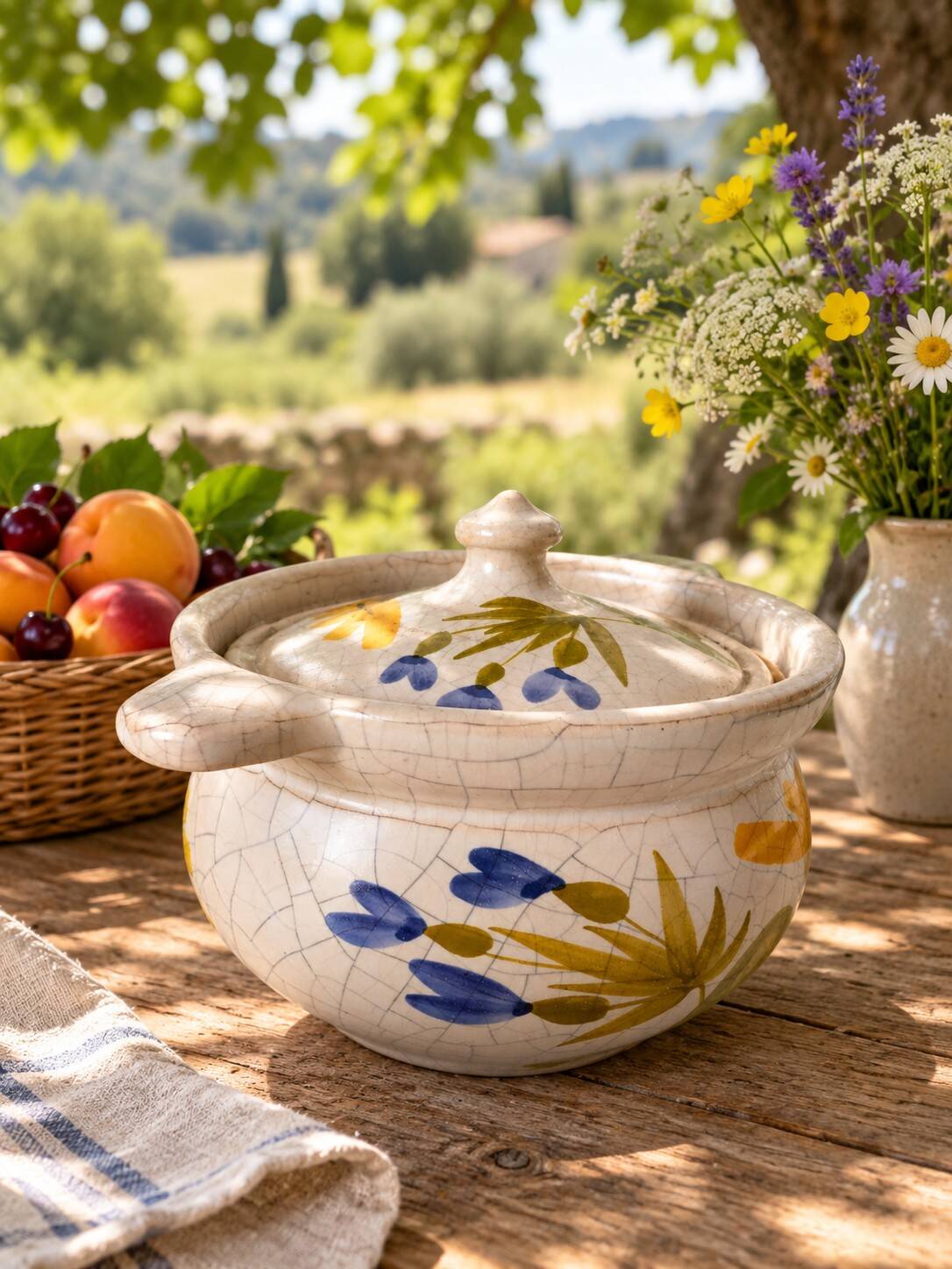 Covered pot Poteries du Marais - Rare country decor