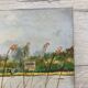 Oil on vintage cardboard