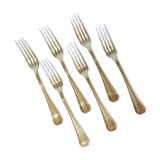 6 Christofle art deco style silver-plated forks