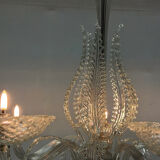 Venetian chandelier in Murano glass, 5 light arms, circa 1930.