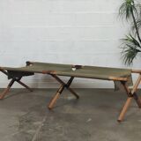 Military folding camp bed