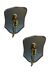Art Deco Brass Mirrored Sconces Set of 2 1950’s