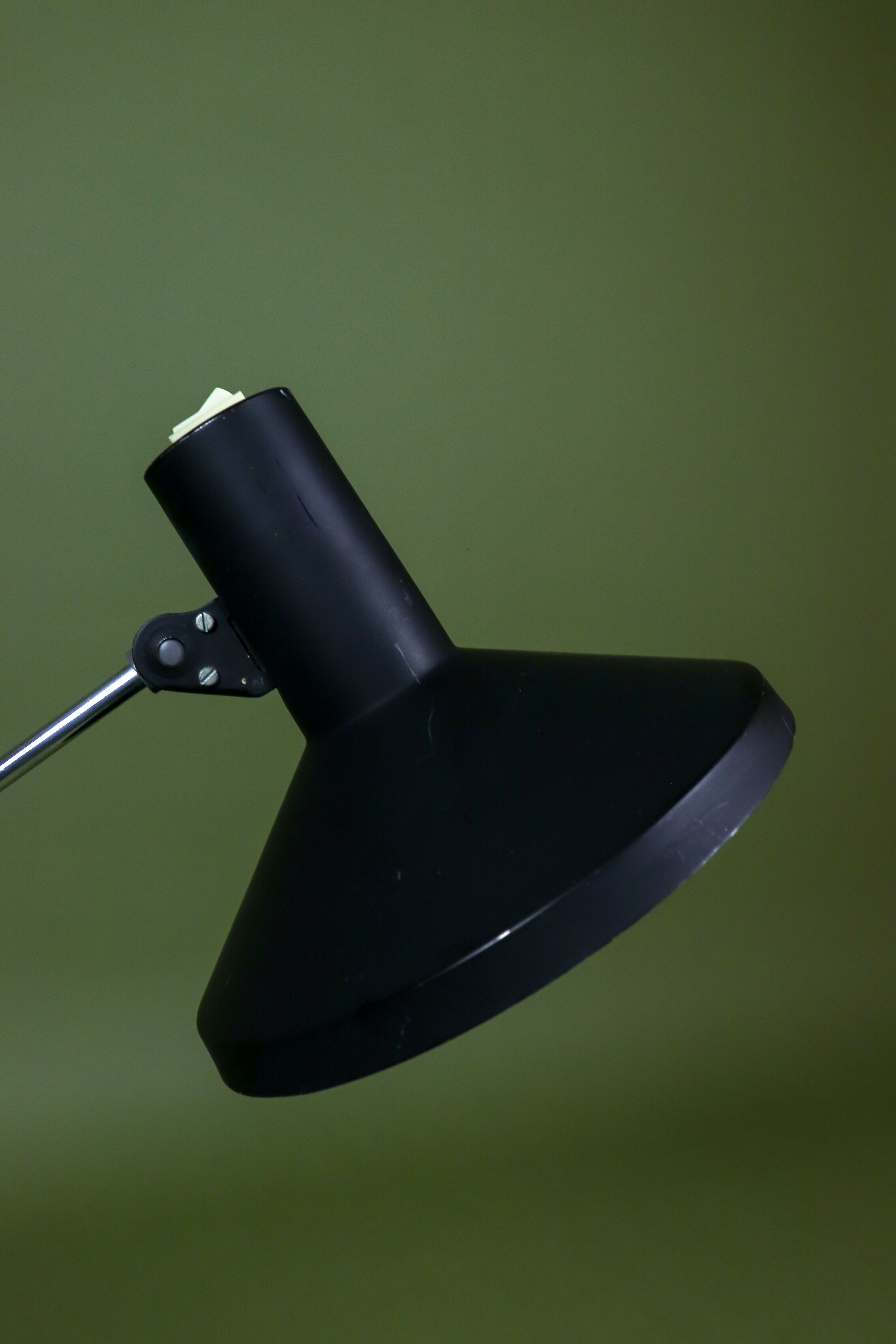 Large black metal vintage industrial desk lamp.