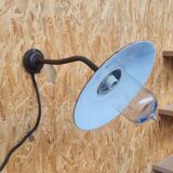 Exterior wall light in enamelled sheet metal