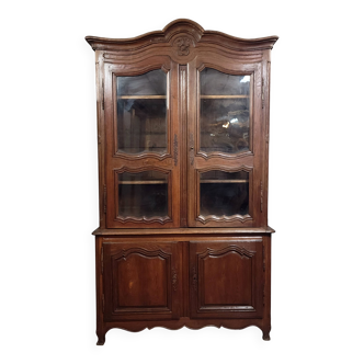 Two-body buffet-library from the Louis XV period, made of solid oak.